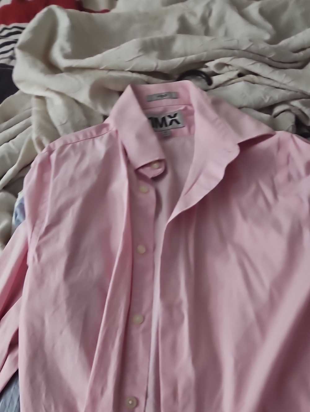 Express Men's Light Pink Dress Shirt - Spread Collar